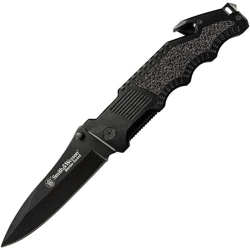 Smith & Wesson® Nůž S&W BORDER GUARD 2 hladké ostří ČERNÝ Barva: Černá