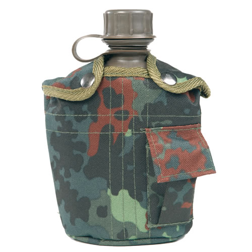 MIL-TEC® Láhev polní US IMPORT 1l s obalem FLECKTARN Barva: FLECKTARN - německé maskovaní