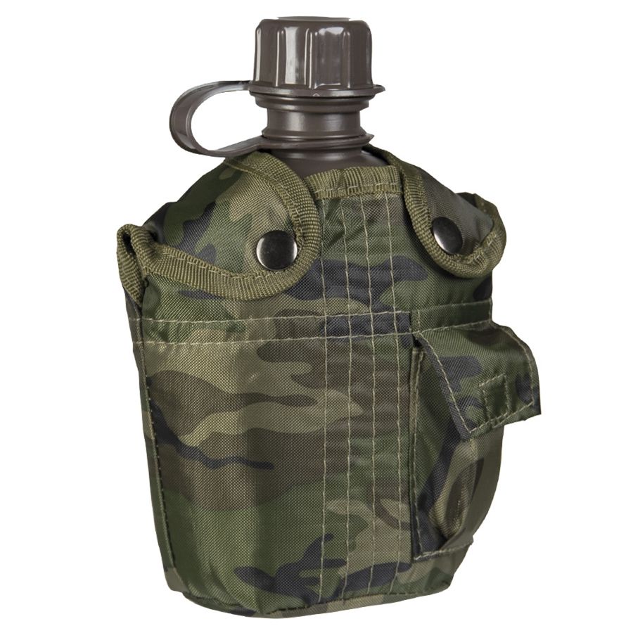 MIL-TEC® Láhev polní US IMPORT 1l s obalem WOODLAND Barva: US WOODLAND