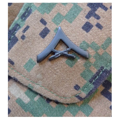 Armáda U.S. Odznak hodnostní USMC - LCpl. pár ČERNÝ Barva: Černá