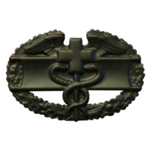 Armáda U.S. Odznak US COMBAT MEDICAL 1st AWARD ČERNÝ Barva: Černá