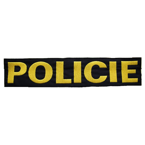 NAVYS ášivka POLICIE velká ČERNÁ se žlutou nití Barva: Černá