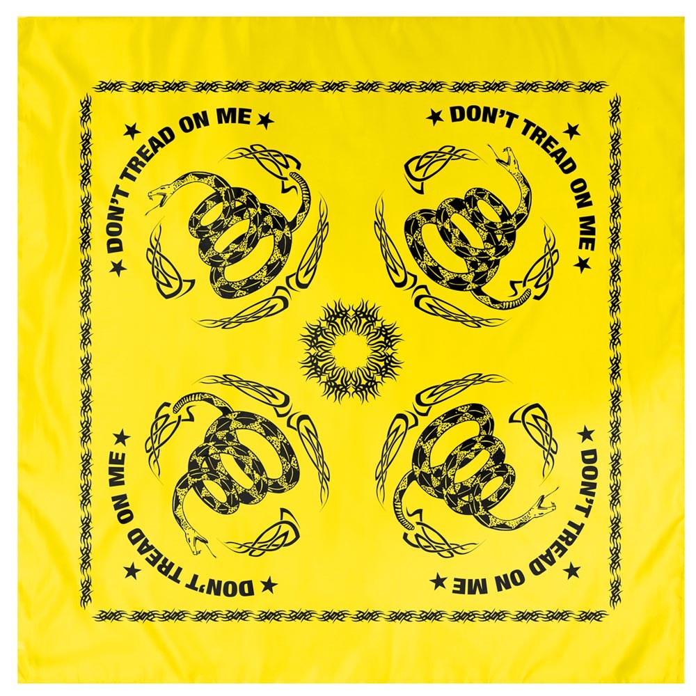 ROTHCO Šátek DON´T TREAD ON ME 55 x 55 cm ŽLUTÝ Barva: Žlutá