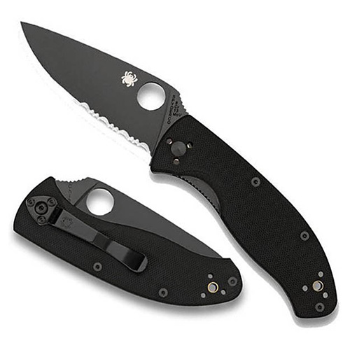 Nůž zavírací SPYDERCO TENACIOUS kombi ČERNÝ Barva: Černá