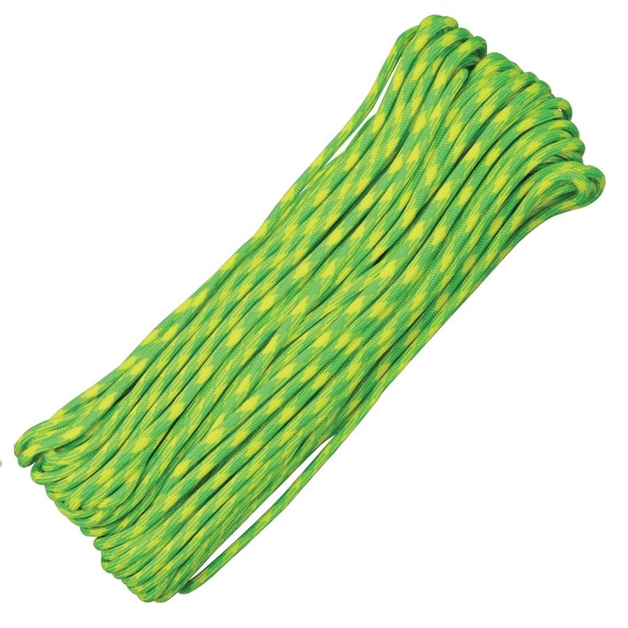 ostatní Šňůra PARACORD nylon 550LB 30m 4mm Lemon-Lime Velikost: 4mm / 30m