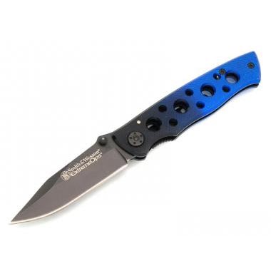 Smith & Wesson® Nůž zavírací S&W EXTREME OPS hladké ostří ČERNOMODRÝ Barva: TEMP