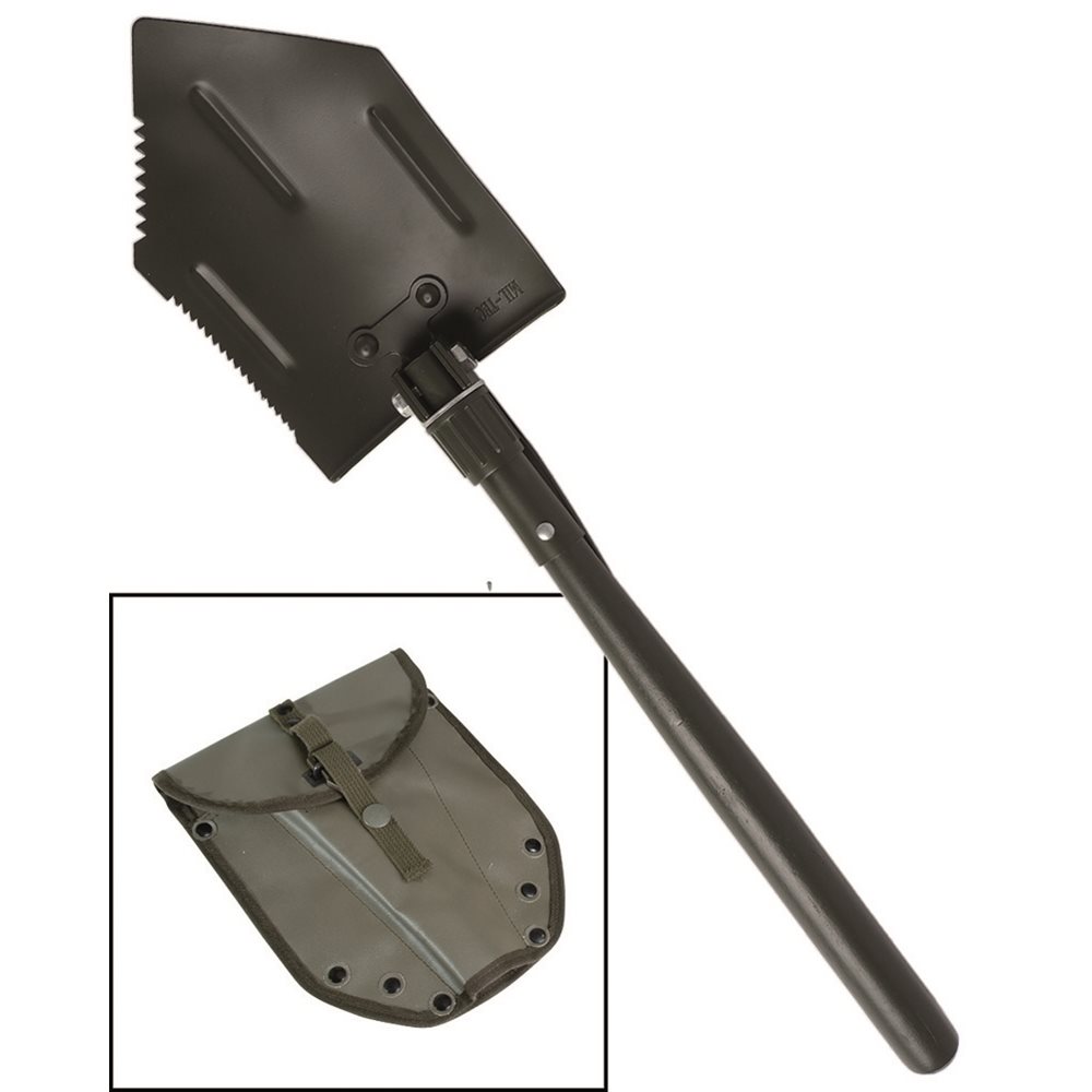 MIL-TEC® opatka US typ s drěvěnou rukojetí a pouzdrem