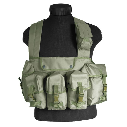 MIL-TEC® Vesta taktická CHEST RIG 6 kapes ZELENÁ Barva: Zelená