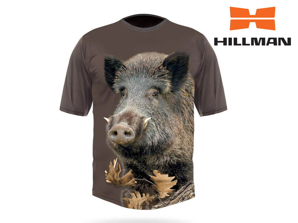 HILLMAN Gamewear 3D Myslivecké tričko bavlna DGT Divočák b. Dub Velikost: 2XL