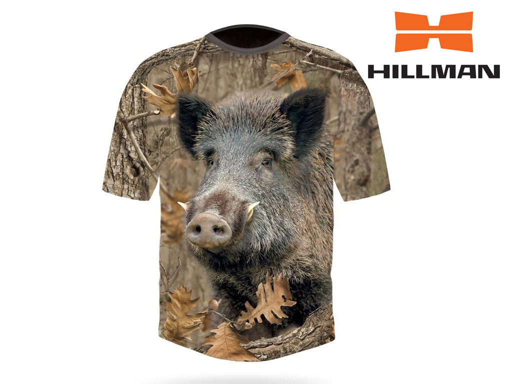 HILLMAN Gamewear 3D Myslivecké tričko bavlna DGT Divočák b. Kamufláž Velikost: 2XL