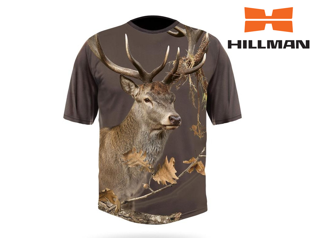 HILLMAN Gamewear 3D Myslivecké tričko bavlna DGT Jelen b. Dub Velikost: S