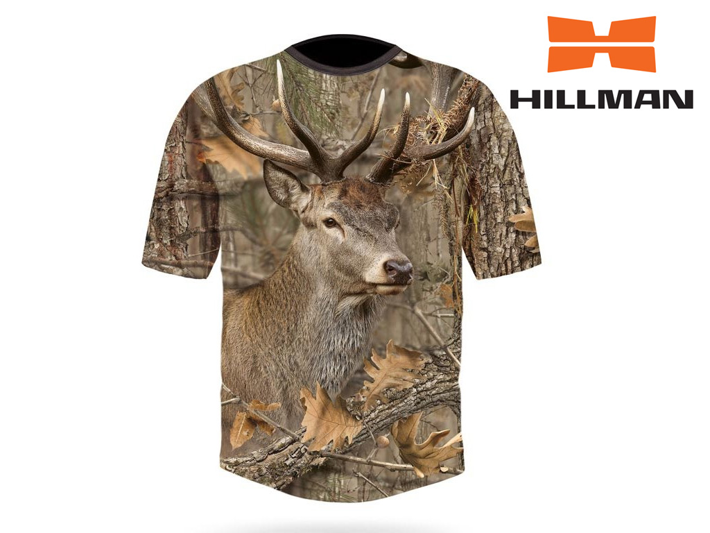 HILLMAN Gamewear 3D Myslivecké tričko bavlna DGT Jelen b. Kamufláž Velikost: 2XL