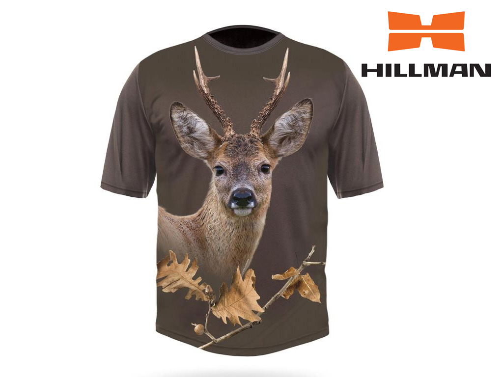 HILLMAN Gamewear 3D Myslivecké tričko bavlna DGT Srnec b. Dub Velikost: 2XL