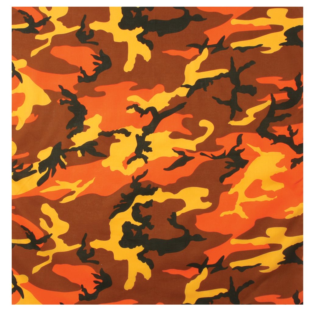 ROTHCO Šátek 55 x 55 cm SAVAGE ORANGE CAMO Barva: URBAN CAMO ORANGE