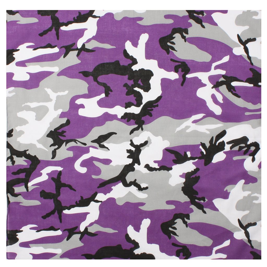 ROTHCO Šátek 55 x 55 cm fialové maskování ULTRA VIOLET CAMO Barva: URBAN CAMO VIOLET