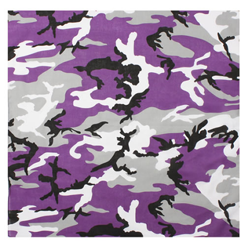 ROTHCO Šátek 55 x 55 cm fialové maskování ULTRA VIOLET CAMO Barva: URBAN CAMO VIOLET