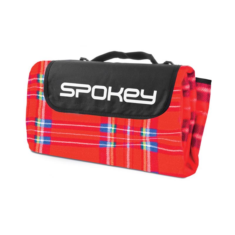 Spokey PICNIC TARTAN Pikniková deka s popruhem, 150 x 180 cm