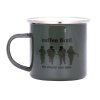 hrnek COFFEE FIRST! smaltovaný 300 ml ZELENÝ (Barva zelená)
