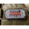 nášivka WALHALLA TICKET BEER velcro ČERNÁ/BÍLÁ