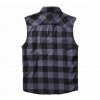 Košile bez rukávu Brandit Checkshirt černošedá