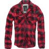 Košile dl. rukáv Brandit Check Shirt červenočerná - Akce