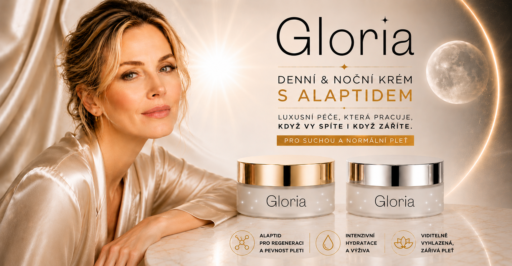 Novinka! GLORIA Denní a Noční krém s Alaptidem
