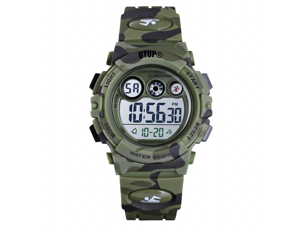 detske digitalni sportovni hodinky gtup 1110 vojenske army maskovane