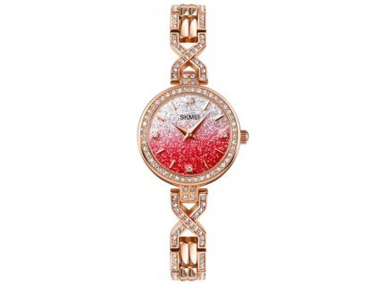 damske luxusni hodinky skmei 2001 cervene