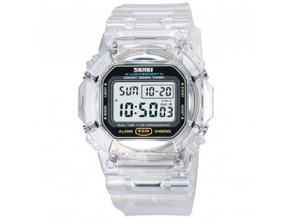 digitalni hodinky transparentni skmei 1999 bile