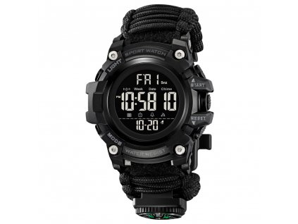 digitalni hodinky s parakordem skmei 1384 black