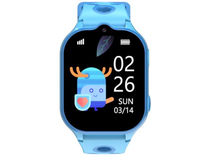 detske smart chytre hodinky gps na sim kartu modre hlavni