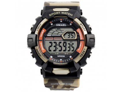 panske sportovni digitalni hodinky smael 1527 khaki