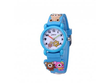detske hodinky jnew s 3d reminkem barevne modre 86177 2 medvidci