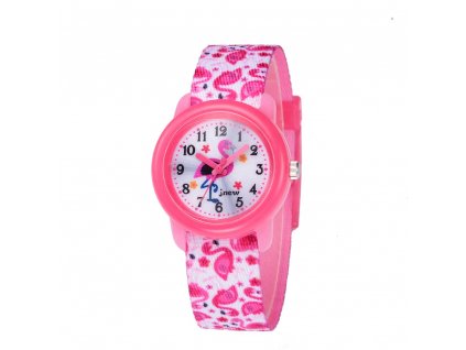 detske hodinky jnew s 3d reminkem barevne plamenaci 86321