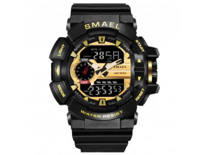 digitalni hodinky s dualnim casem smael 1436 gold