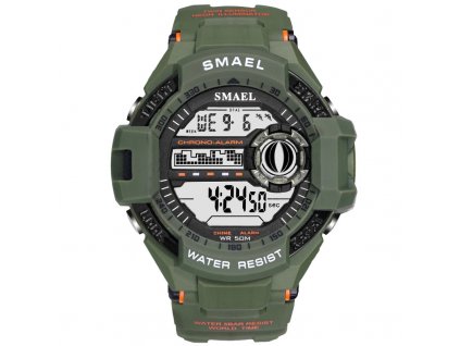 panske digitalni hodinky smael 1516 army green