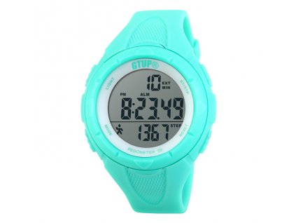 damske digitalni hodinky s 3D krokomerem gtup 1150 zelene