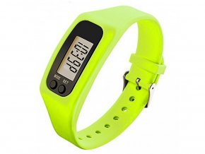 hodinky s krokomerem na krokomer jako hodinky na ruku zelene digitalni pedometer