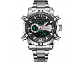 hodinky weide panske s dualnim casem kovovym reminkem wh 9603 1c