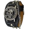 Motorkarske hodinky skull black kriva 2