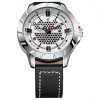 weide universe series quartz leather strap water restistant 30m uv1608 black white 5