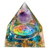 leciva pyramida ametyst hologram lemovana zlatym dratem