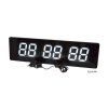 led hodiny na zed v bile modre zelene barve velkoformatove
