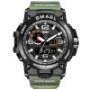 digitalni hodinky s dualnim casem smael 1545D army green