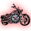 nastenne hodiny s led podsvicenim rgb motocykl motorka chopper cervena
