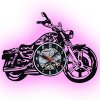 nastenne hodiny s led podsvicenim rgb motocykl motorka chopper ruzova