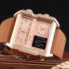 panske obrovske hodinky skmei s dualnim casem rose gold brown 2