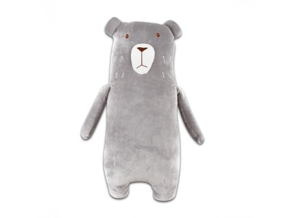 Polštářek mikrospandex Medvěd šedý (Varianta Polštářek mikrospandex Medvěd šedý 53 cm)