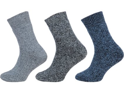 Dámské a pánské vlněné ponožky NOVIA | norská 1241 (Velikost 39-42, Barava černá)