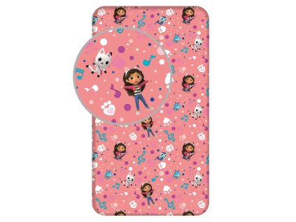 Prostěradlo Gabbys Dollhouse (Varianta Prostěradlo Gabbys Dollhouse 90x200x25 cm)